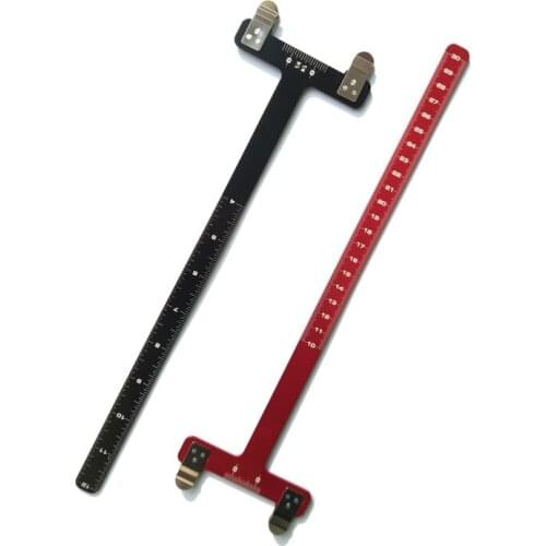Archery Recurve Bow T Ruler Aluminum Alloy T Square Quick Tip On Tieing Arrow Points Precision Measurements Tool Recurve Bow