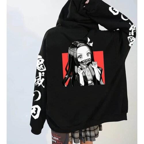 Demon Slayer Anime Hoodie Pullovers Tops Long Sleeve Casual Fashion Cloth