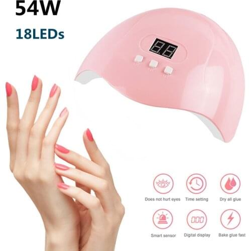 54W UV LED Nail Dryer For Manicure Gel Lamps Set Sun Drying Nails Varnish Polish Hybrid Machine TRSUN X3Plus
