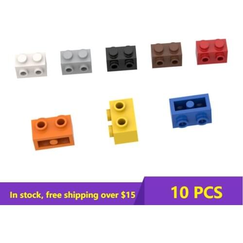 10PCS MOC Bricks 52107 1x2 for Building Blocks Parts DIY Educational High-Tech Parts Creativity Brain Game Compatible Toys