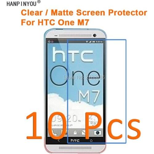 10 Pcs/Lot For HTC One M7 4.7" HD Clear / Anti-Glare Matte Screen Protector Protective Film Guard (Not Tempered Glass)