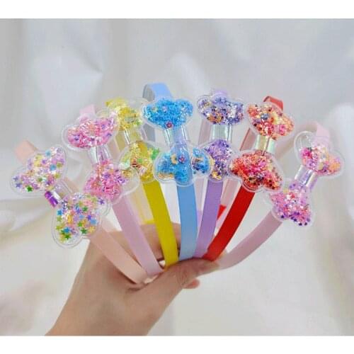 3pcs Girls Hairbands Children Sequins bow Headbands Kids New ABS Step Teeth Hair Bands Hair Accessories