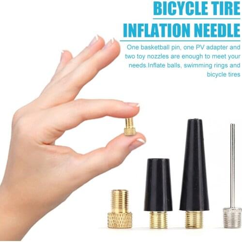 4 Pcs/set Ball Needle Nozzle Adapter Kit for Basketball Football Bicycle Tire Inflate Pump Parts Bocal de agulha para bicicleta