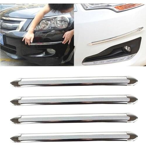4Pcs Universal Flexible Anti-collision Car Bumper Strip Crash Anti-rub Protector