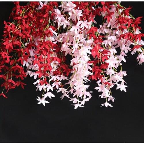 5PCS Artificial Oncidium Cherry blossom dancing orchid DIY Decoration Orchid Flowers Home Decor Flores for Large Wedding