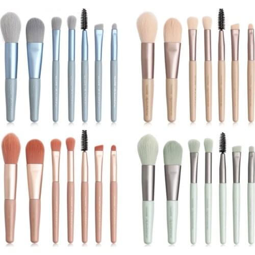 7 Pcspcs Professional Makeup Brushes Set Beginner Eye Shadow Lips Sculpting Brush Soft Fiber Beauty Makeup Brush