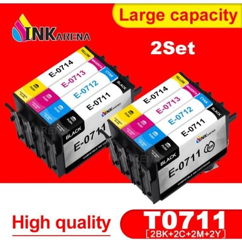 8 PCS For Epson T0711 Printer Cartridges T0715 Multipack Ink Cartridge D120 D78 D92 DX5000 DX4000 DX4050 DX4400 DX4450 Printers