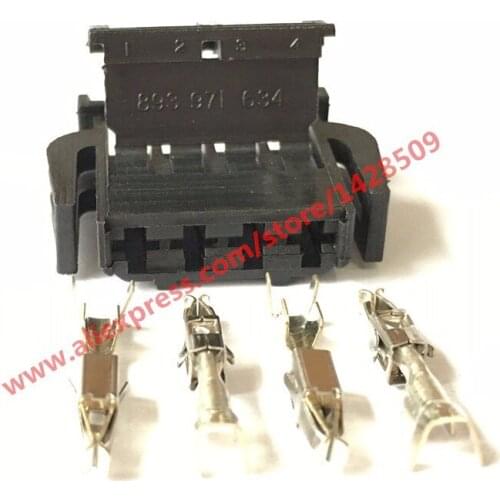 20 Sets 4 Pin 893 971 634 Female Auto Connector With Terminals 893971634 For VW