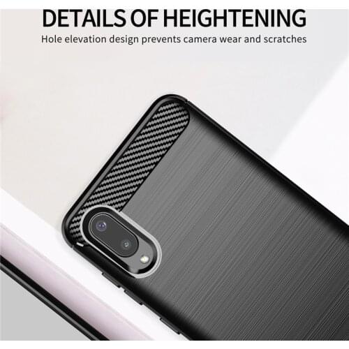 For Samsung Galaxy A02 Case Fiber Carbon Shockproof Soft Silicone Cover For Samsung Galaxy A02 Cover for Samsung Galaxy M02