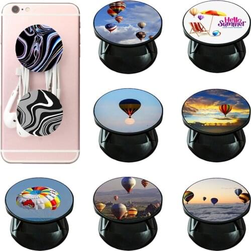 DIY support Popular Hot Air Balloon finger ring extension bracket foldable butterfly handle pocket socket for mobile phone