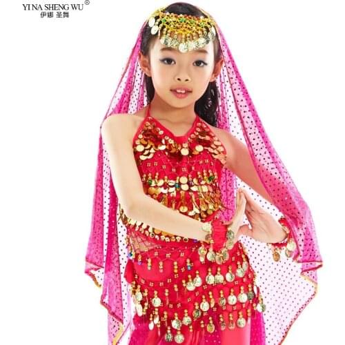 Kids Belly Dance Costume Bollywood Oriental Bellydance Dress Set Indian Egyptian Egypt Carnival Costume Girls Tops Pants Costume