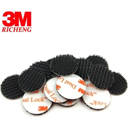 Dual Lock SJ3551 Black Type 400 Mushroom Reclosable Fastener Tape Bacing VHB adhesive tape 22mm circle