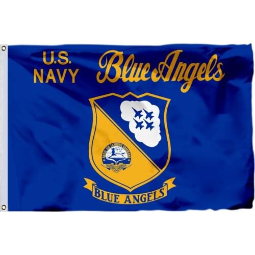 U.S. Blue Angels Flag 4` x 6` FT Polyester Large USA United States American Army Navy Naval Marines Flags and Banners