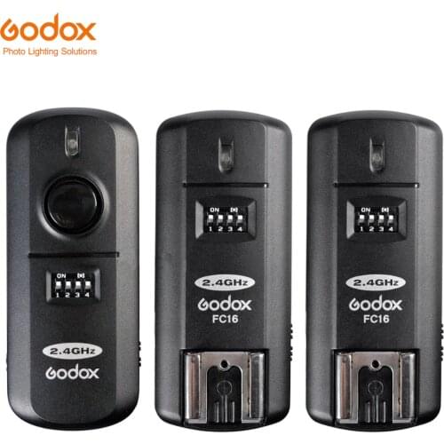 Godox FC-16 2pcs Receiver 16 Channel 2.4G Wireless Studio Camera Speedlite Flash Trigger Studio Flash Trigger for Nikon