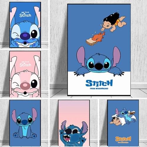 Disney Canvas Painting Wall Art Cartoon Stitch Posters and Prints Interstellar Baby Home Decoration Pictures Living Room Decor