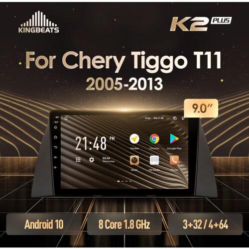 KingBeats Android 10 Octa-Core head unit HU 4G in Dash Car Radio Multimedia Video Player Navigation GPS For Chery Tiggo T11 1 2005 - 2013 no dvd 2 din Double Din Android Car Stereo 2din