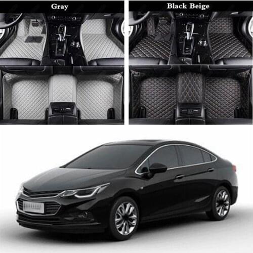 CAR Foot Mats for Chevrolet Cavalier Sonic Camaro Epica Sail Spark Cruze Malibu Leather Floor Mats Auto Foot Pads Carpet Cover