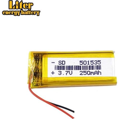 Liter energy battery 501535 3.7V 250mAh 501537 481538 Lithium Polymer Li-Po Rechargeable Battery For Mp3 MP4