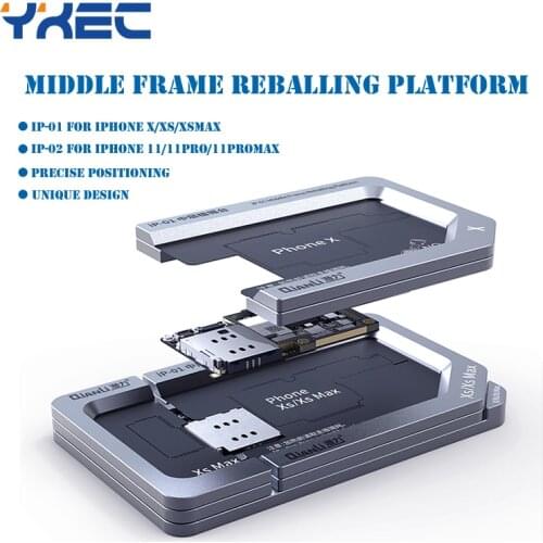 Qianli 3D BGA Reballing Metal Stencil For IPhone 11 Pro X XS XS MAX Motherboard Reballing Platform Middle Frame Planting Tin