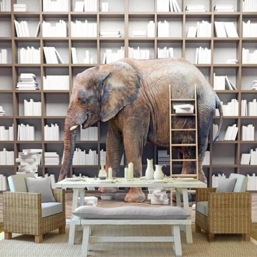 Milofi custom 3D wallpaper mural creative book book shelf TV sofa background wall living room bedroom decorative painting wallpa