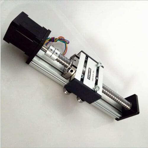 Total length of linear ball screw slide (including motor) 500mm, effective stroke 400mm