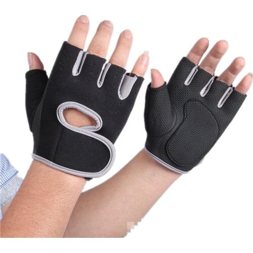 Pure Color Gym Fitness Gloves For Women Men Mittens 2020 Bodybuilding Glove Weightlifting Male Female Gym Gloves Without Fingers
