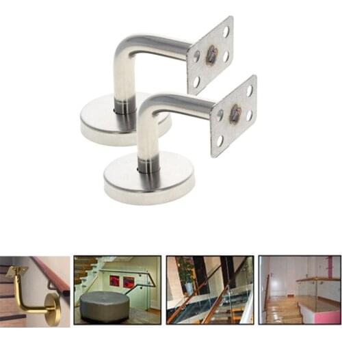 MroMax Top Quality Handrail Bracket 201/304 Stainless Steel Polished Silver A12*60*60/A12*60*80/A12*60*100mm Hardware 1/2/4/6pcs
