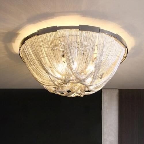 GPD New design ceiling chandelier aluminum chian indoor lighting fixtures for living room villa led chandeliers home decor