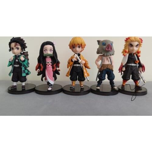 5pcs/lot Anime Demon Slayer Kimetsu No Yaiba PVC Action Figure Model Toys