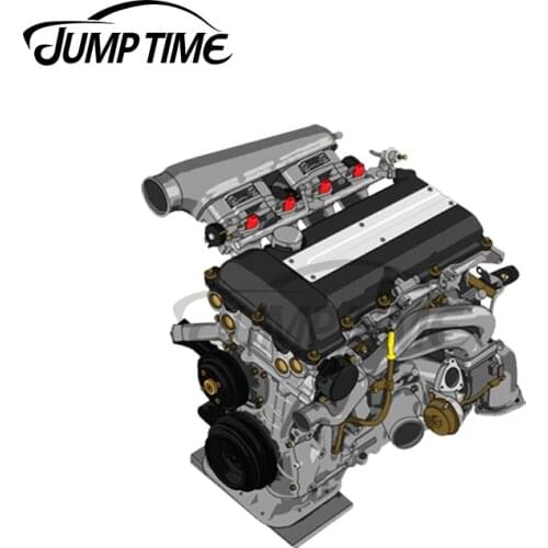 Jump Time 13 x 10.3cm For SR20 NEO Black Decal Personality JDM Car Stickers Refrigerator Windshield RV Vinyl Decal Decoration