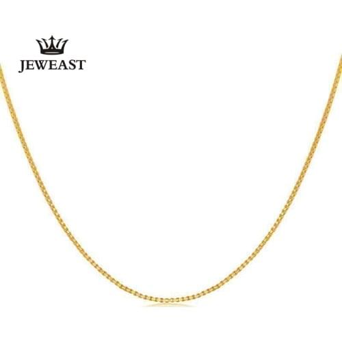 XXX 24K Pure Gold Necklace Real AU 999 Solid Gold Chain Simple Smart Upscale Trendy Classic Party Fine Jewelry Hot Sell New 2020
