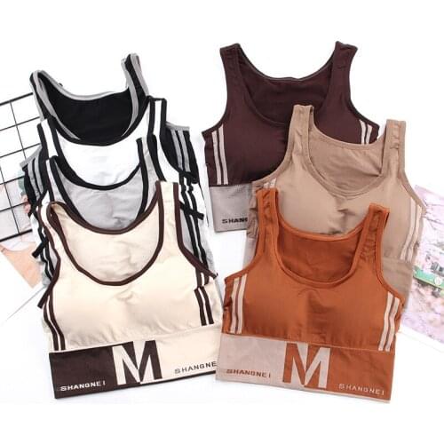 Womens Cotton Underwear Tube Top Bra Sexy Fashion Top Womens Sports Tank Up Girls' Color Matching Underwear Female Lingerie