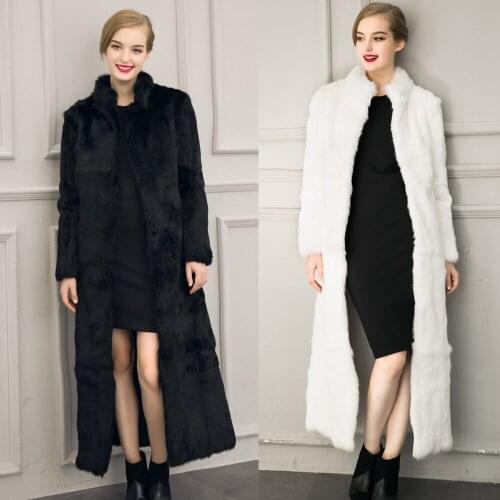 2019 New Ultra-long Luxury Domineering Womens Wear In Europe and The United States Womens King Fan Faux Fur Coat Faux Fox Fur