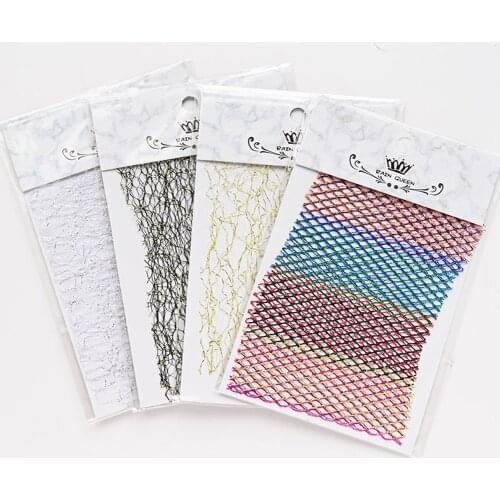 1 Sheet Salon Silk Line Foil Wire Mesh Nail Stickers Golden/Pink/Silver Lace Transfer Accessories DIY Nail Art Line Decals Tr#70