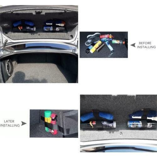 10 pcs Car Trunk Storage Device Hook and Loop Strong Adhesion Fixed Straps Solid Color Baggage Debris Anti-drop ​20*5cm