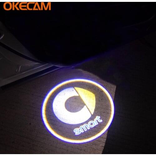 2Pcs Car LED Welcome Light Laser Logo Projector For Smart Fortwo Forfour 453 451 450 Crossblade City Cabrio City-Coupe Roadster