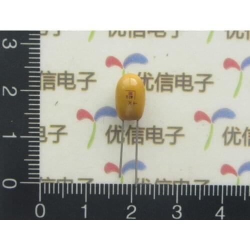 Free ship with track 20pcs/lot 22UF 35V DIP tantalum capacitor 35V 22UF 226K 10% tantalum capacitor 22uf 2.54mm Distance