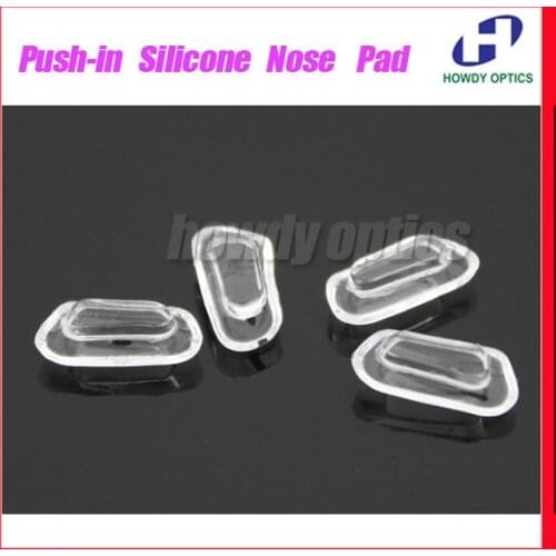 20pcs Free Shipping Eyeglasses Push-in Soft Silicone Nose Pads For Plastic Steel Glasses Nose Pads