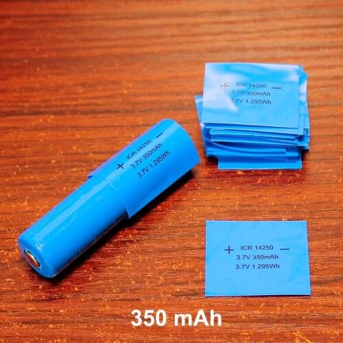 200pcs/lot 14250 lithium battery PVC heat-shrinkable sleeve battery encapsulation shrink film insulation sleeve