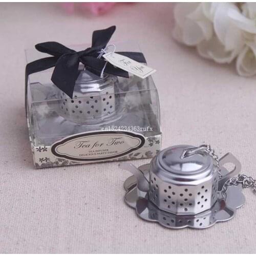 50pcs Teapot Tray Spice Tea Strainer Stainless Steel Tea Infuser Herbal Filter Teaware Accessories Kitchen Tools Tea Infuser