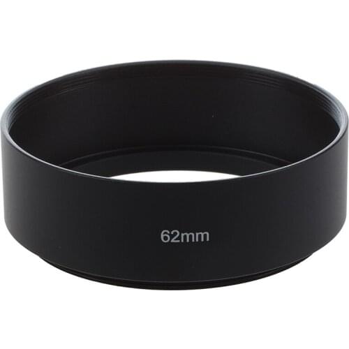 62mm Screw Mount Metal Lens Hood for Digital Video Camera