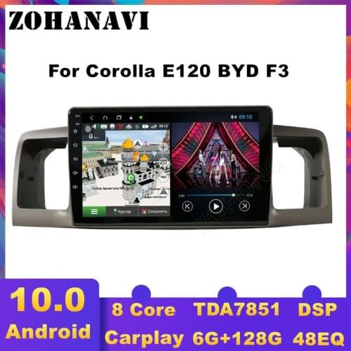 ZOHANAVI 4G+64G Android car multimedia player dvd GPS auto Radio for toyota Corolla E120 e 120 BYD F3 WIFI stereo