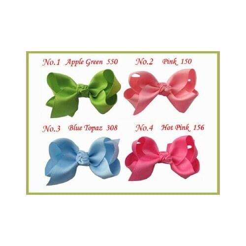 Free Shipping 50 pcs -3.5 high quality grosgrain ribbon hair bows,children hair accessories,baby hairbows girl hair bows