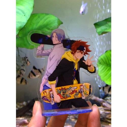 Anime SK EIGHT SK8 the Infinity MIYA LANKA Cherry Blossom Keychain Keyrings Acrylic Double Sided Backpack Wallet Pendant Gifts