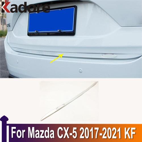 For Mazda CX-5 CX5 2017-2020 KF Chrome Stainless Steel Rear Trunk Lid Cover Trim Car Accessories Tailgate Boot Protection Strip