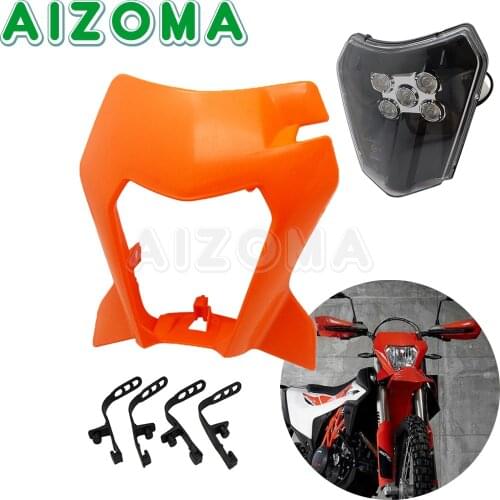 For SMR Six Days EXC XCW XC SX SXF XCF 250 350 FC FE TE TX MX Enduro Motocross Led Headlight Headlamp Cover Front Light Mask