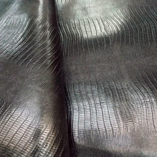 Exclusive Lizard Embossed Genuine Cowhide Leather Fabric for Handbag/Wallet/shoe/luggage ,Free Shipping