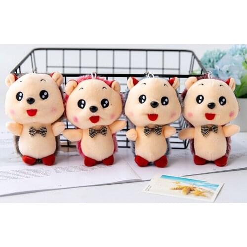 Hedgehog Stuffed Animal Plush Toys Keyring Key Chain Toys Doll Gift