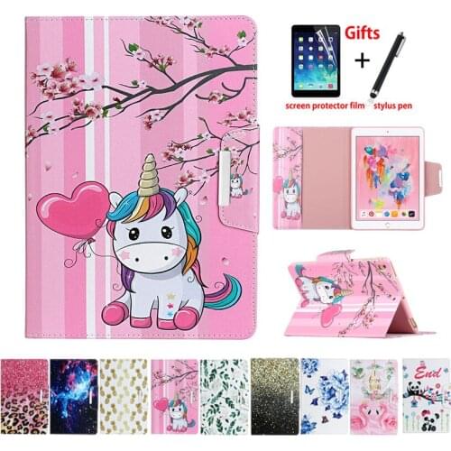 Funda For iPad 7th Generation Case Cover 10.2 2019 For iPad Pro 10.5 Air 3 2019 Coque Cartoon Silicone PU Leather Shell +Gift