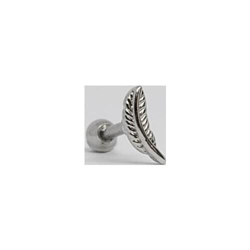 1pc Surgical Steel 16G Leaf labret lip ring tragus daith conch cartilage earring piercing body jewelry